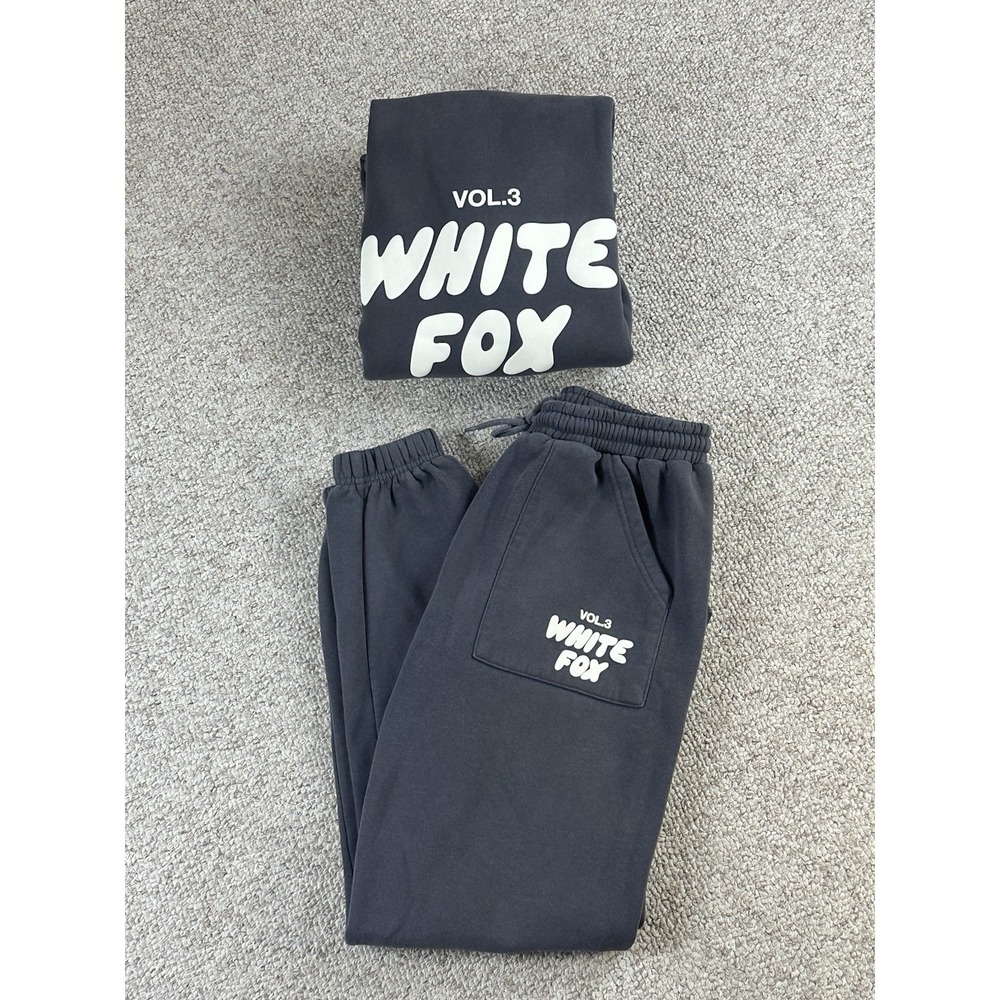 White Fox Vol.3 Sweatsuit Hoodie & Joggers Women's XS Charcoal Gray ***Read***